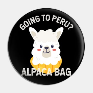 Going to Peru? Alpaca bag Pin