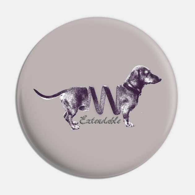 Extendable Dachshund Pin by EDDArt