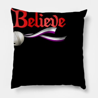 Believe Asexual Pride Jingle Bell Pillow