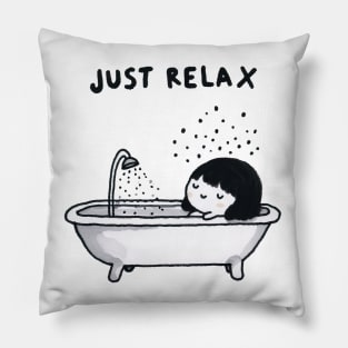 Just Relax Bath Time Bathtub, Woman Self Care Cute Pillow