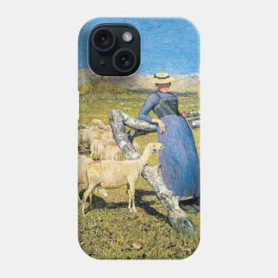 High Noon in the Alps by Giovanni Segantini Phone Case