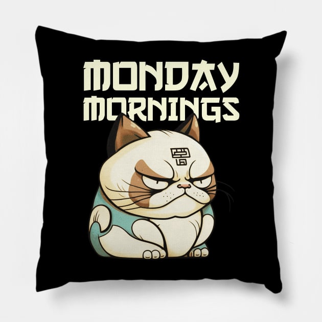 Monday Morning Pillow by NB-Art