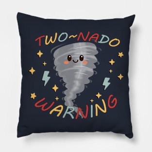 2 Year Old Birthday Funny Two-Nado Warning Pillow