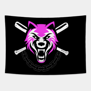 Wolf sport and fitness lovely blend drawing cute cool colorful Tapestry