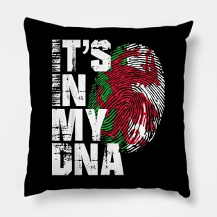 It's In My DNA Fingerprint Wales Flag Sport National Pride Pillow