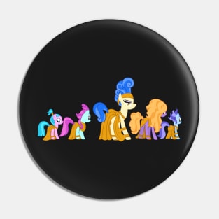 Sapphire Shores and dancers as the Muses Pin