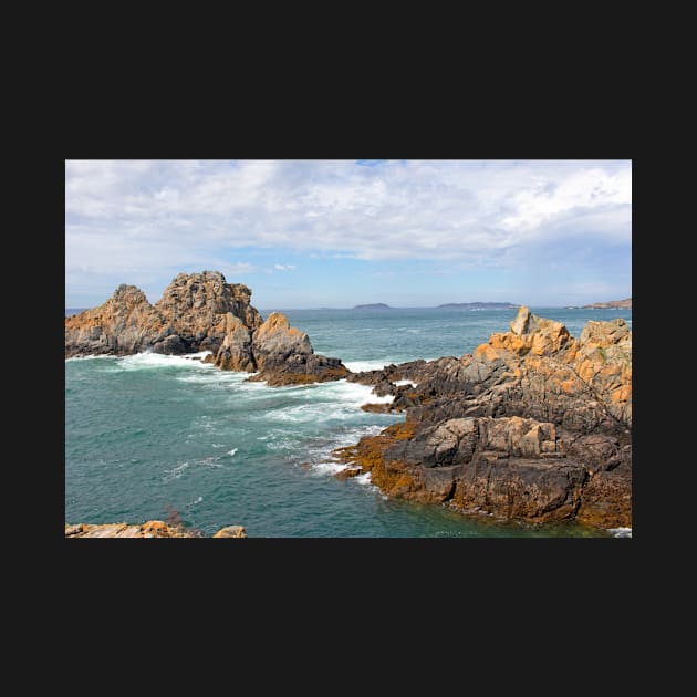 Rocky promontory of Little Sark, Channel Islands by HazelWright