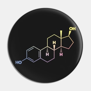 Estradiol (Estrogen) Structural Formula Pin