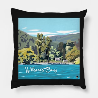 Wilson's Bay, Queenstown by Ira Mitchell-Kirk Pillow