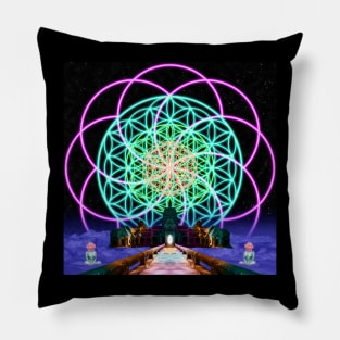 Sacred Geometry - Flower of Life - Road to Awe Pillow