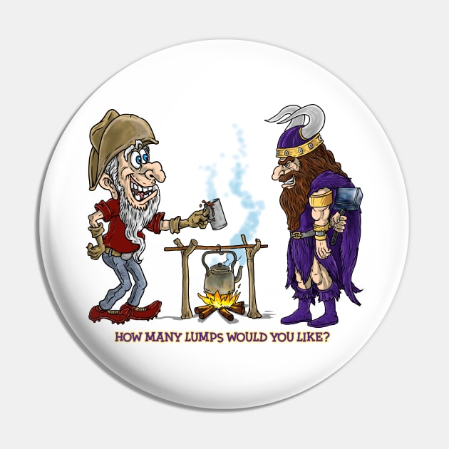 Minnesota Vikings Fans - Kings of the North vs Dirt Miners Pin by JustOnceVikingShop