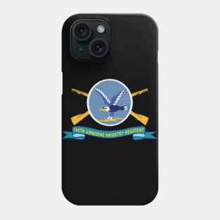 188th Airborne Infantry Regiment w Br - SSI - Ribbon X 300 Phone Case