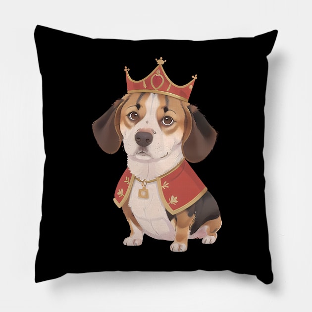 Regal Beagle's Charm Pillow by VerdantCreature