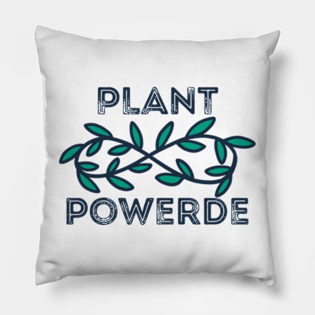 Plant Powered leaves Pillow by larfly