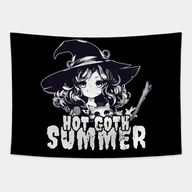 Hot Goth Summer - Anime Halloween Tapestry by GoPath