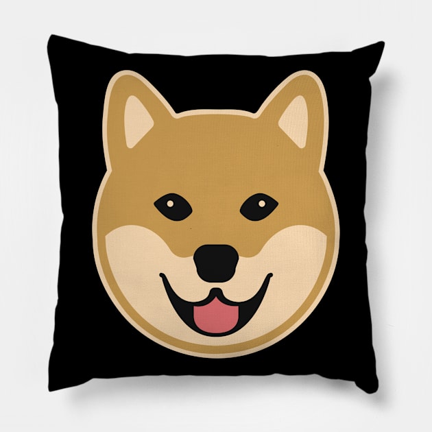 Shiba comic head Pillow by Designzz