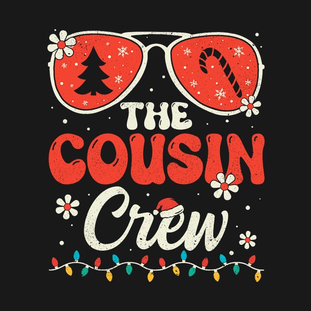 Cousin Crew Christmas Groovy Family Matching Santa Elf Xmas by DanielHeresmo