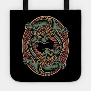 Dragon Traditional Tattoo vintage Tote