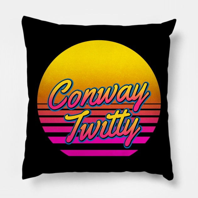 Conway Personalized Name Birthday Retro 80s Styled Gift Pillow by Jims Birds