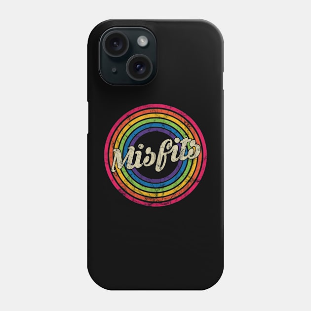 Misfits - Retro Rainbow Faded-Style Phone Case by MaydenArt