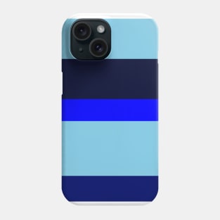 A fascinating jumble of Sky Blue, Primary Blue, Darkblue and Cetacean Blue stripes. Phone Case