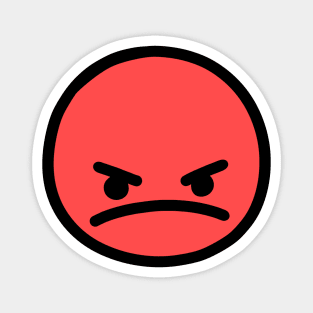 Red Angry Face Magnet