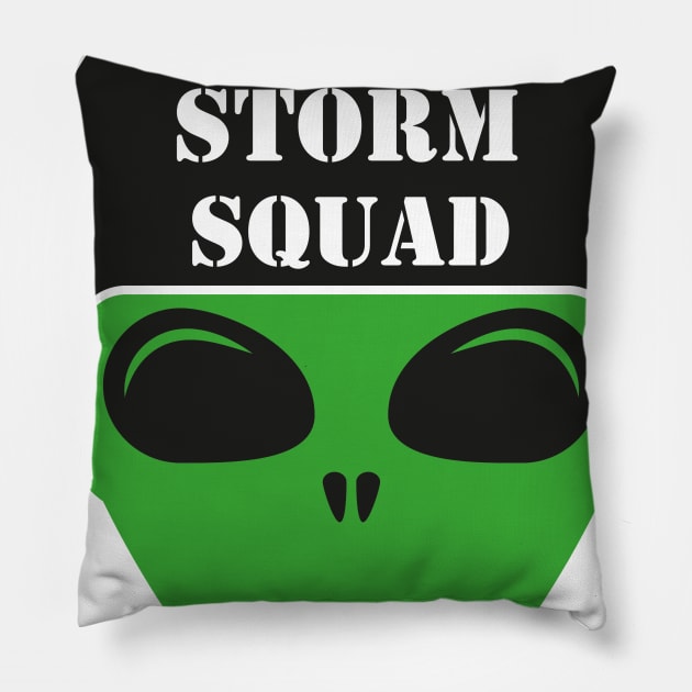 Area 51 Storm Squad They Can't Stop All of Us Pillow by CMDesign