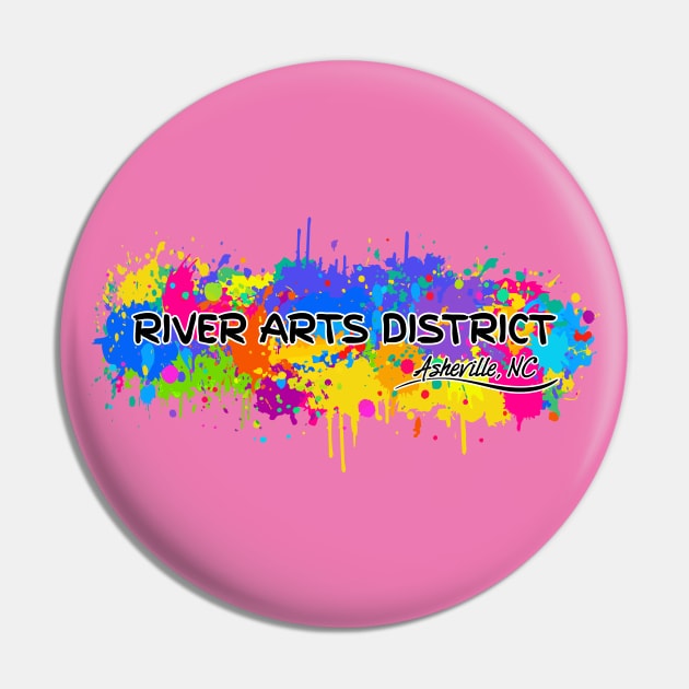 River Arts District - Asheville, NC - PinkBG 17 Pin by AVL Merch