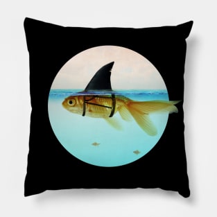 Goldfish with a Shark Fin #4 Pillow