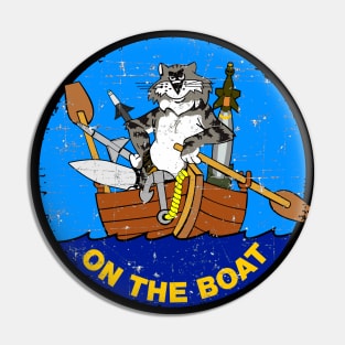 F-14 Tomcat - On the Boat - Grunge Style Pin