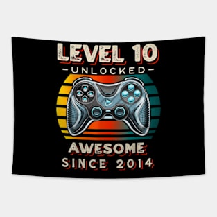 10th Birthday Gamer 10 Year Old Bday Boy Ten Son Tapestry