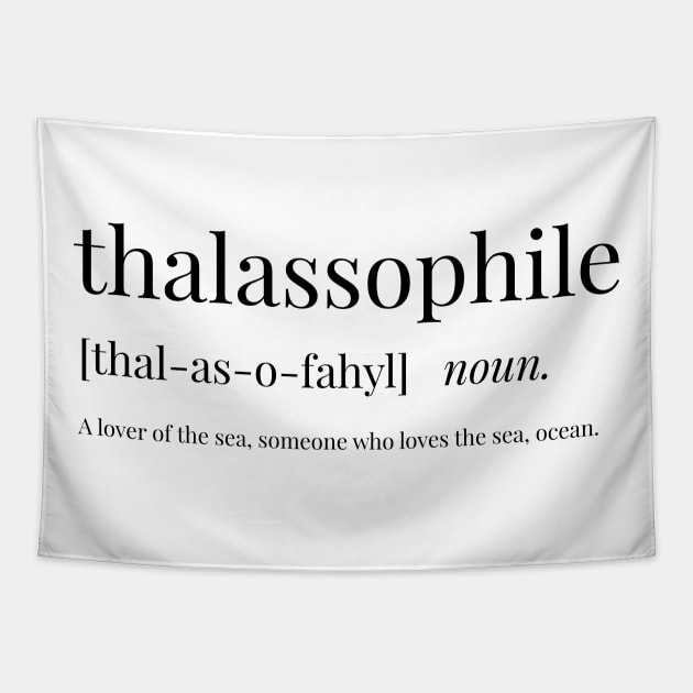 Thalassophile Definition Tapestry by definingprints