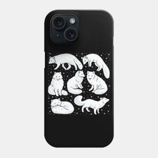 Cute arctic fox illustration Phone Case