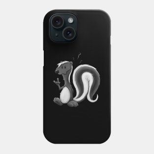 Funny Smelly Cute Cartoon Skunk Illustration Phone Case