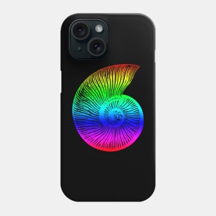 Ammonite Colorful Rainbow Fossil Design Phone Case