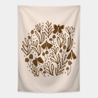 Enchanted woodland in brown Tapestry