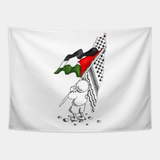 Palestine Free Palestine In Arabic Free Gaza Palestine Flag Tapestry