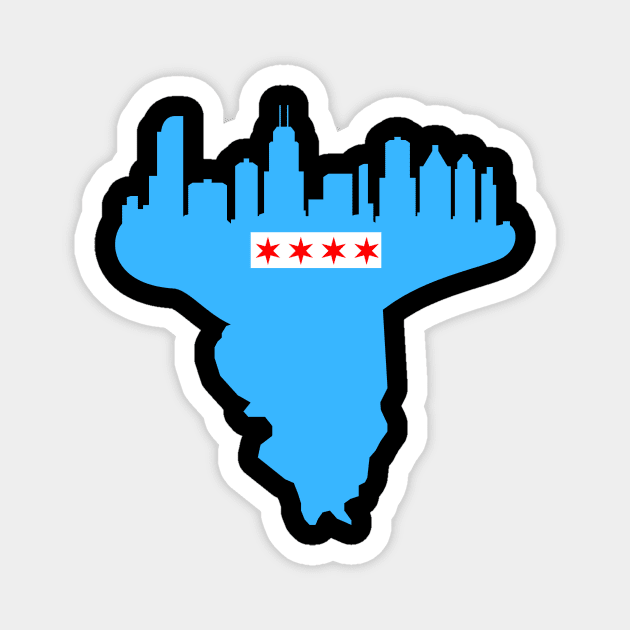 Chicago Illinois City Flag Magnet by Abide the Flow