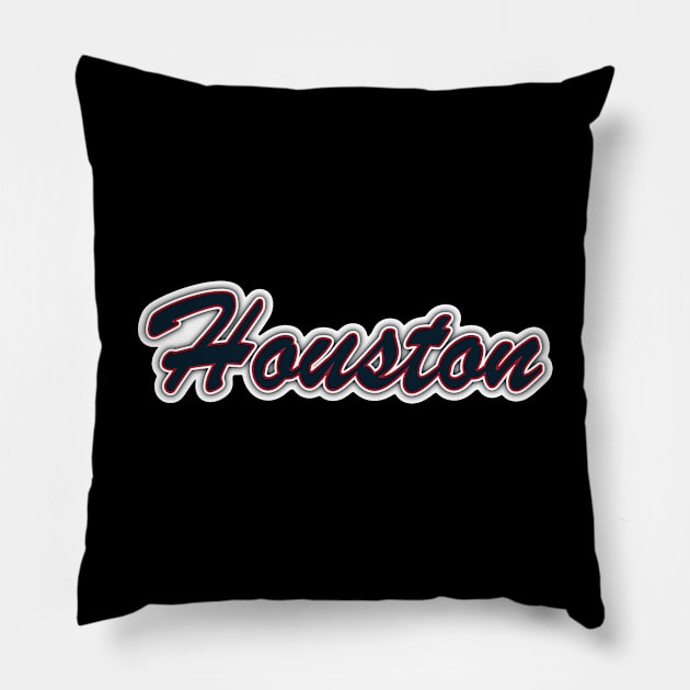 Football Fan of Houston Pillow by gkillerb