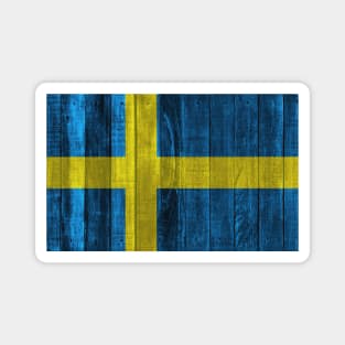 Flag of Sweden - Wood Magnet