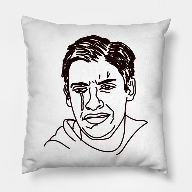 Crying Tobey Macguire Meme Pillow by Meme Gifts