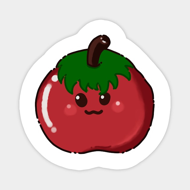 Red-cheeked Tomato Magnet by WwsNttb