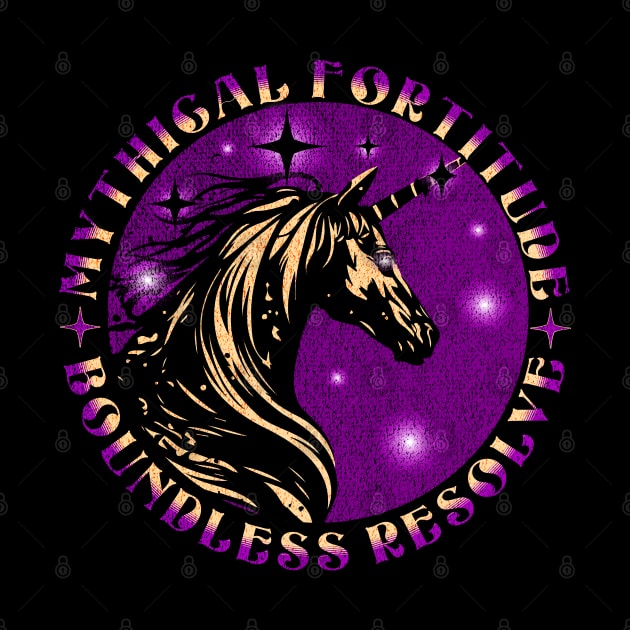 Mythical Fortitude, Boundless Resolve Unicorn by mythikcreationz