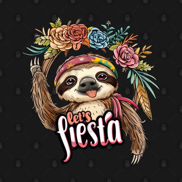 Happy sloth cinco de mayo let's fiesta by emhaz