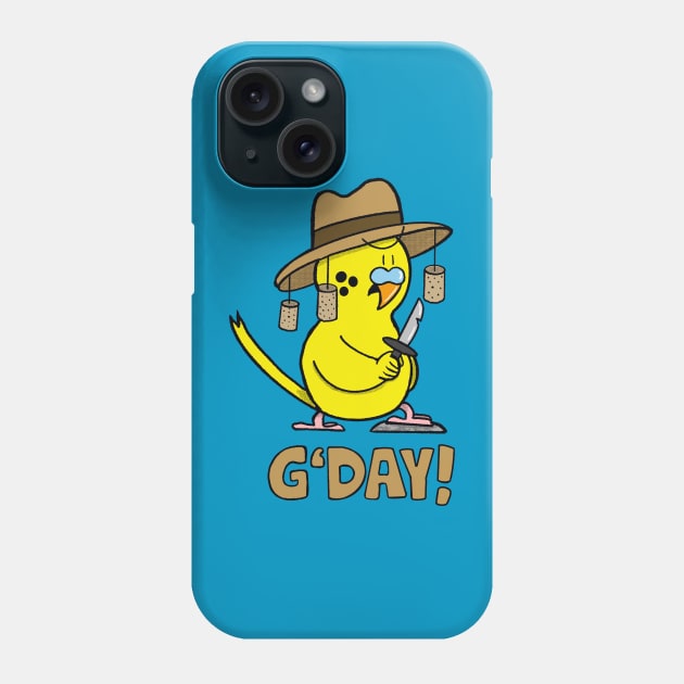 G'day! Funny Australia Cartooon Phone Case by Hallo Molly