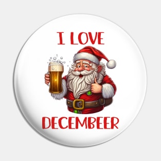 I Love Decembeer Pin