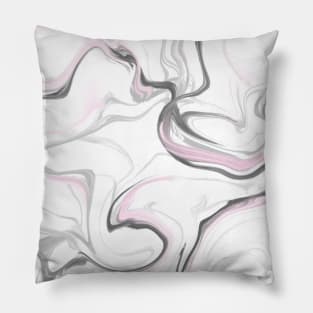 Pink and Gray Marble Art Pillow