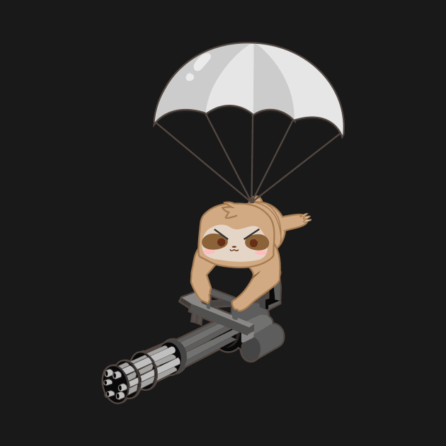 Spy Sloth with Gatling guns by FungibleDesign