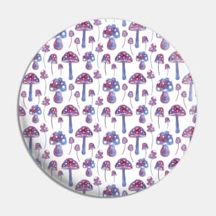 Enchanted Mushroom Pattern Pin