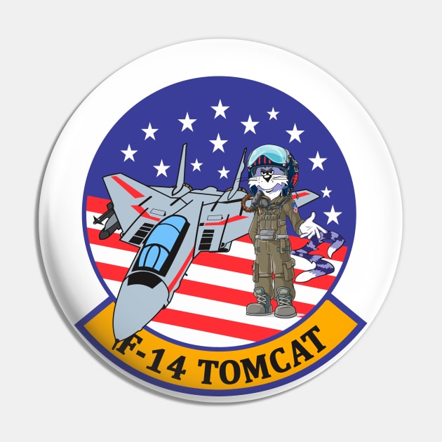 Grumman F-14 Tomcat - Aircraft Stars and Stripes Pin by TomcatGypsy